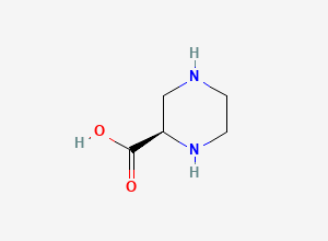 Two-dimensional chemical structure of (R)-Piperazine-2-carboxylic acid