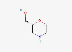 Two-dimensional chemical structure of (R)-2-Hydroxymethylmorpholine