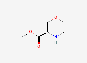 Two-dimensional chemical structure of (S)-Methyl morpholine-3-carboxylate