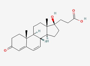 Two-dimensional chemical structure of Canrenoic Acid