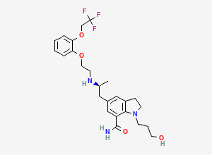 Two-dimensional chemical structure of Silodosin S-Isomer, CAS 2182279-45-2