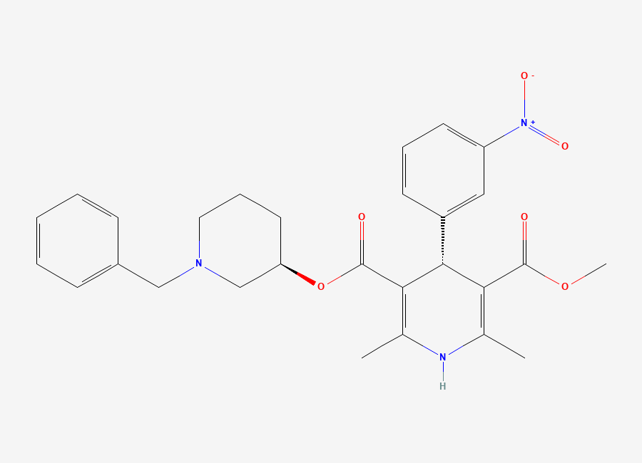 Two-dimensional chemical structure of Benidipine, CAS 105979-17-7