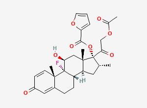 Two-dimensional chemical structure of Dexamethasone acefurate
