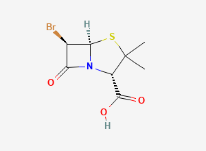 Two-dimensional chemical structure of (2S,5R,6R)-6-Bromo-3,3-dimethyl-7-oxo-4-thia-1-azabicyclo(3.2.0)heptane-2-carboxylic acid