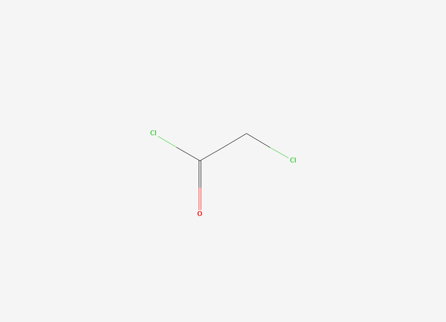 Two-dimensional chemical structure of Chloroacetyl chloride / 2-chloroacetyl chloride, CAS 79-04-9