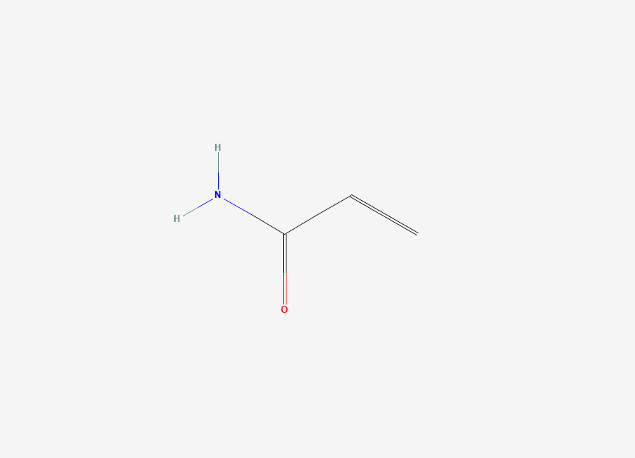 Two-dimensional chemical structure of Acrylamide, CAS 79-06-1