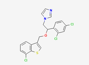 Two-dimensional chemical structure of Sertaconazole, CAS 99592-32-2