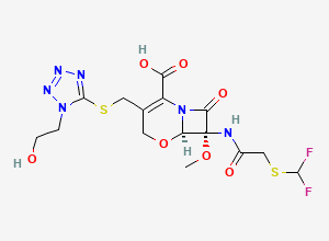Two-dimensional chemical structure of Flomoxef, CAS 99665-00-6