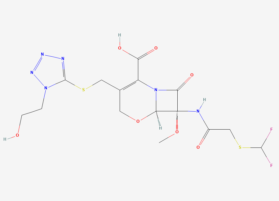 Two-dimensional chemical structure of Flomoxef, CAS 99665-00-6