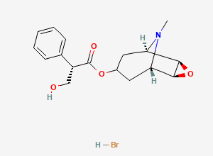 Two-dimensional chemical structure of Scopolamine hydrobromide