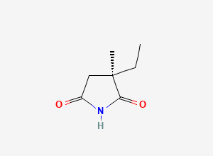 Two-dimensional chemical structure of Ethosuximide, CAS 77-67-8