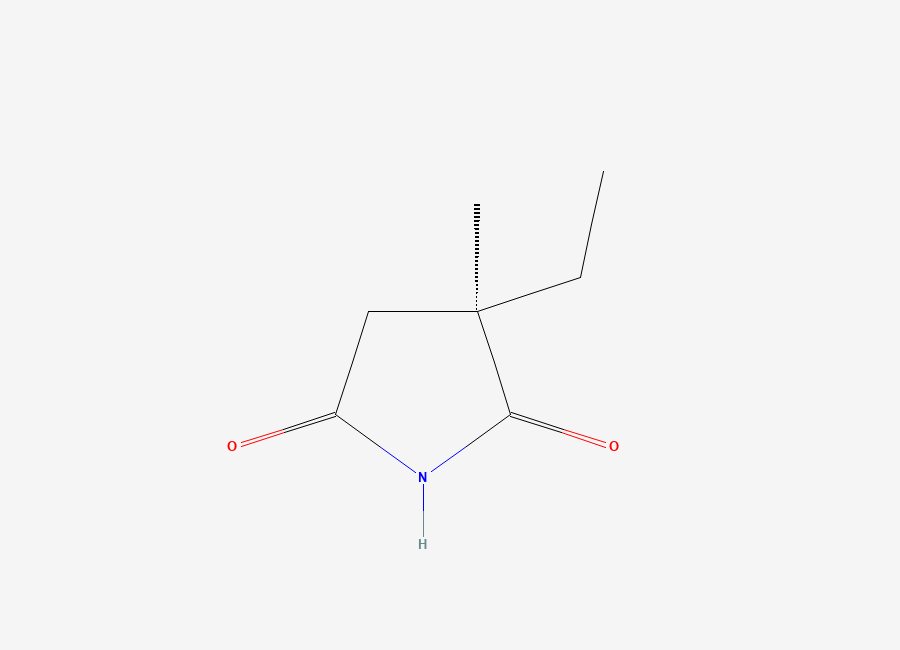 Two-dimensional chemical structure of Ethosuximide, CAS 77-67-8