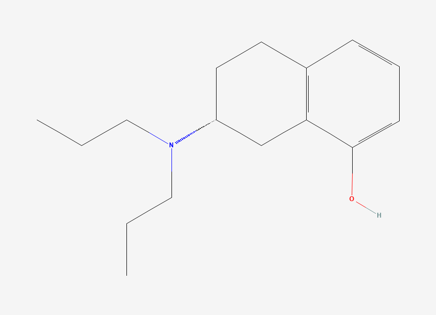 Two-dimensional chemical structure of 8-Hydroxy-2-(di-n-propylamino)tetralin, (R)-