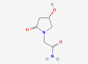 Two-dimensional chemical structure of (S)-Oxiracetam