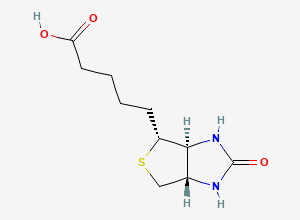Two-dimensional chemical structure of Epiallobiotin, (+/-)-