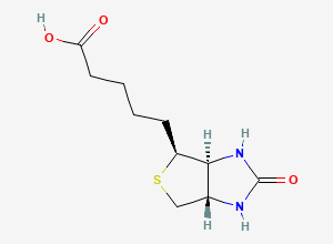 Two-dimensional chemical structure of 5-(2-Oxo-1,3,3a,4,6,6a-hexahydrothieno(3,4-d)imidazol-4-yl)pentanoic acid