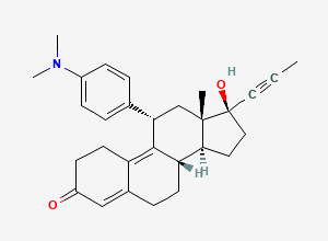 Two-dimensional chemical structure of 11-ent-Mifepristone