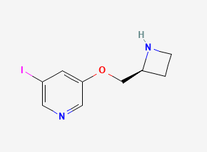 Two-dimensional chemical structure of 3-((2S)-2-Azetidinylmethoxy)-5-iodo-pyridine