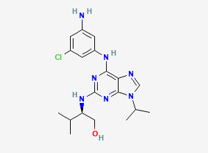 Two-dimensional chemical structure of aminopurvalanol A