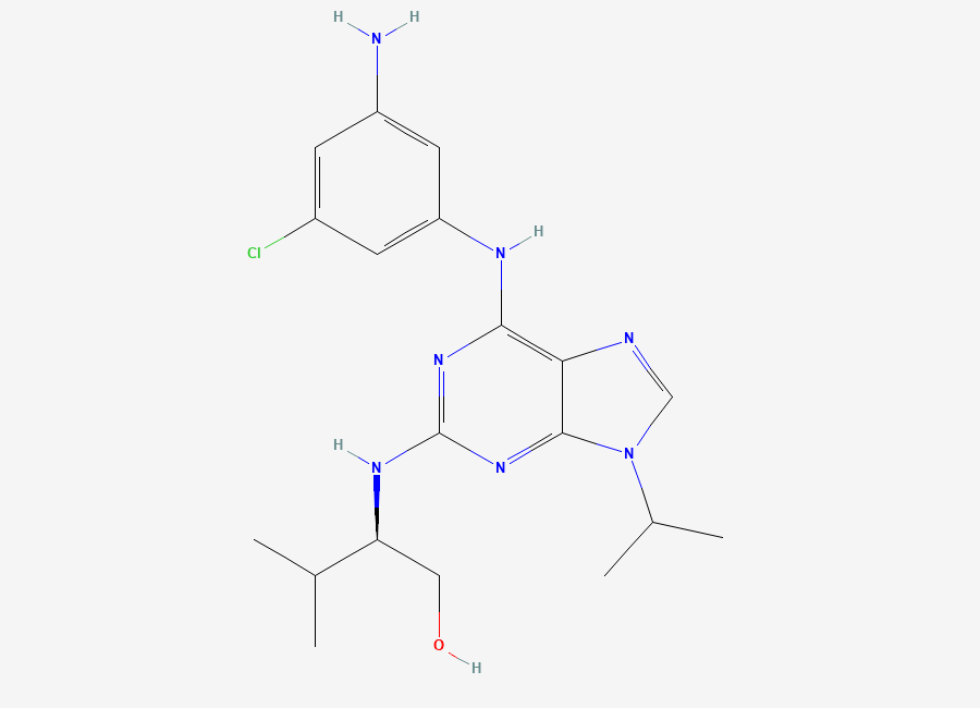 Two-dimensional chemical structure of aminopurvalanol A