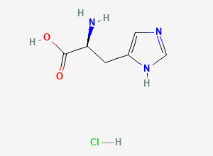 Two-dimensional chemical structure of Histidine Monohydrochloride, CAS 645-35-2