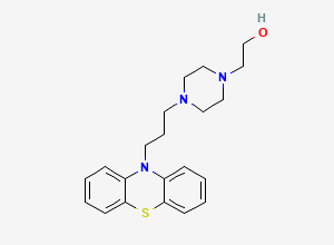 Two-dimensional chemical structure of Perphenazine EP Impurity B / Perphenazine Related Compound B / Perphenazine Deschloro Impurity, CAS 3533-97-9