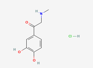 Two-dimensional chemical structure of Adrenaline Tartrate EP Impurity C, CAS 62-13-5