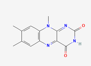 Two-dimensional chemical structure of Riboflavin EP Impurity A / Lumiflavin, CAS 1088-56-8