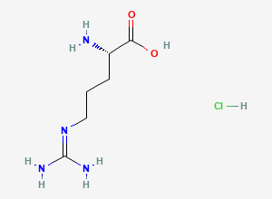 Two-dimensional chemical structure of L-Arginine, monohydrochloride, CAS 1119-34-2
