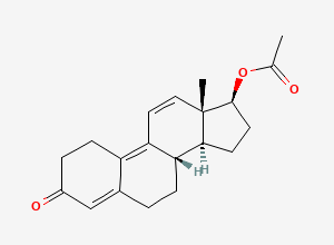 Two-dimensional chemical structure of Trenbolone Acetate