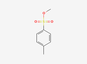 Two-dimensional chemical structure of Methyl P-Toluene Sulphonate, CAS 80-48-8