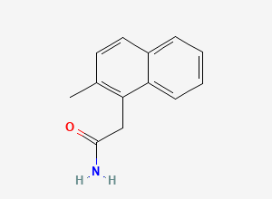 Two-dimensional chemical structure of 2-Methyl-1-naphthyl Acetamide, CAS 85-07-4