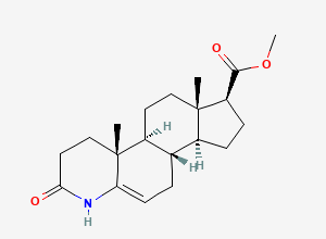 Two-dimensional chemical structure of 5,6-Dehydro-1,2-dihydro Finasteride Des-N-t-butylformamide Carboxylic Acid Methyl Ester