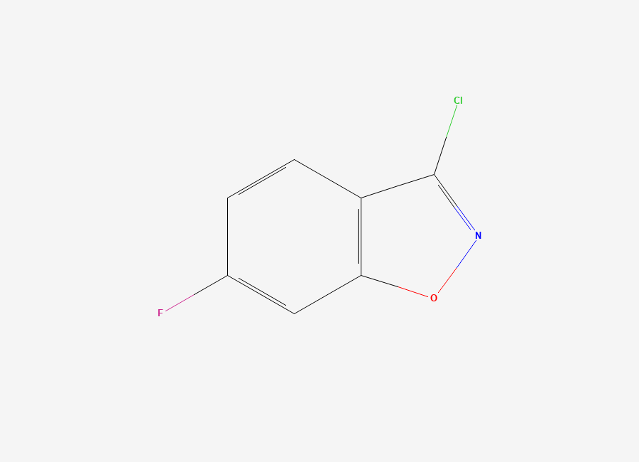 Two-dimensional chemical structure of 3-Chloro-6-fluoro-1,2-benzoxazole