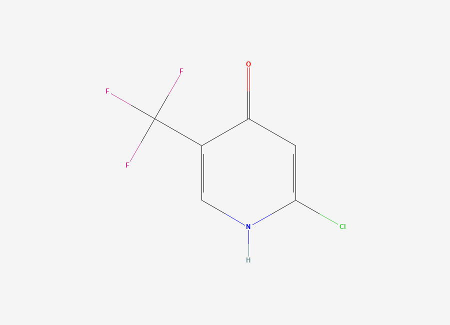 Two-dimensional chemical structure of 2-Chloro-5-(trifluoromethyl)pyridin-4-ol