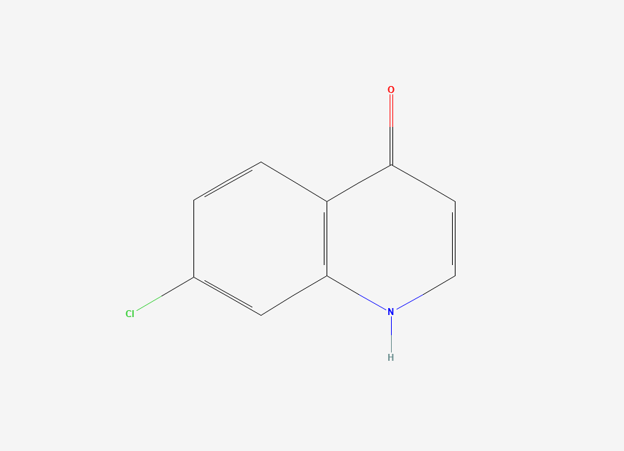 Two-dimensional chemical structure of Piperaquine 4-Hydroxy-7-Chloroquinoline, CAS 86-99-7
