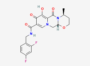 Two-dimensional chemical structure of Dolutegravir (S,R)-Isomer / Dolutegravir Enantiomer, CAS 1309560-49-3