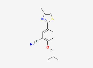 Two-dimensional chemical structure of Febuxostate Decarboxy Impurity, CAS 1335202-60-2