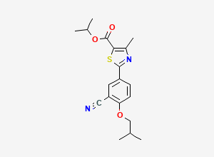 Two-dimensional chemical structure of Febuxostat Isopropyl Ester, CAS 1346238-10-5
