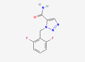 Two-dimensional chemical structure of Rufinamide-5-Carboxamide, CAS 1622904-99-7