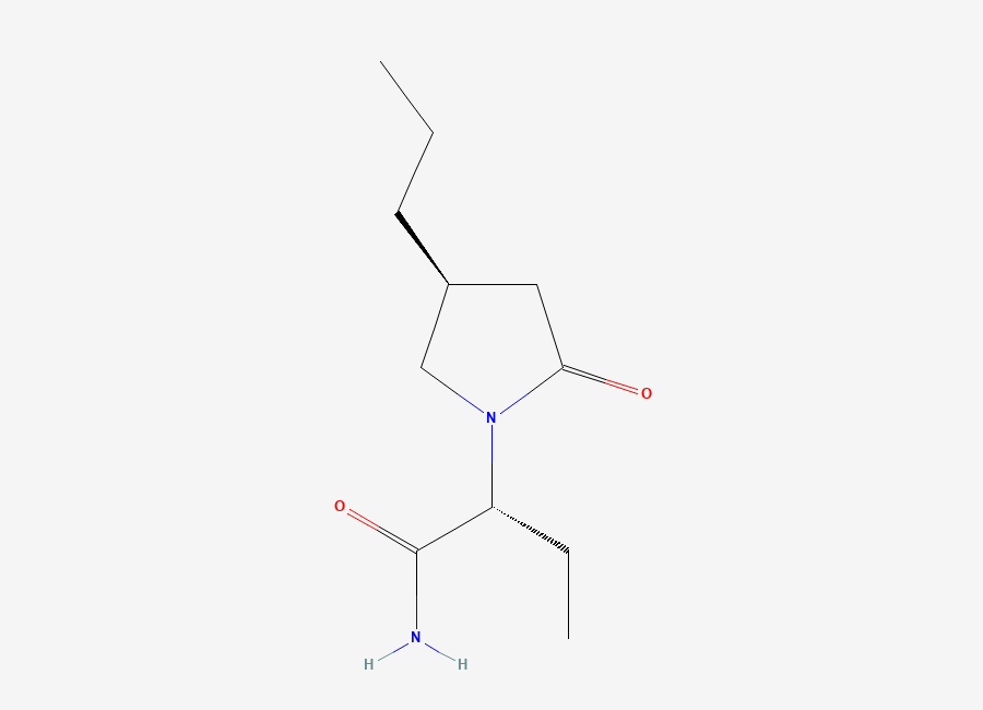 Two-dimensional chemical structure of Brivaracetam (alfaR, 4S)-Isomer, CAS 357336-99-3