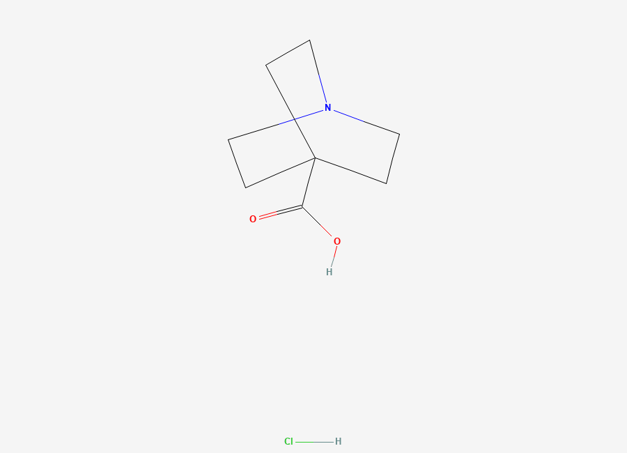 Two-dimensional chemical structure of 1-Azabicyclo(2.2.2)octane-4-carboxylic acid hydrochloride