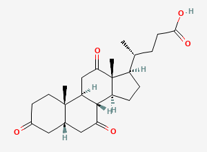 Two-dimensional chemical structure of Dehydrocholic Acid, CAS 81-23-2