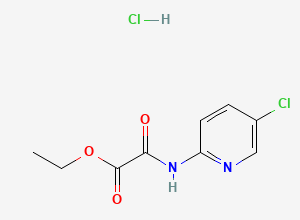 Two-dimensional chemical structure of Edoxaban Pyridine Ethyl Ester Impurity, CAS 1243308-37-3