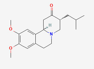Two-dimensional chemical structure of Tetrabenazine, CAS 58-46-8