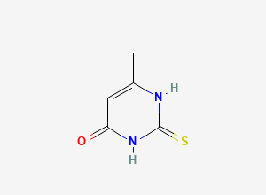 Two-dimensional chemical structure of 6-Methyl-2-Thiouracil, CAS 56-04-2
