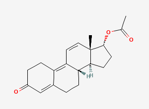 Two-dimensional chemical structure of 17alpha-Trenbolone Acetate