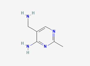 Two-dimensional chemical structure of Thiamine Impurity- 4-Amino-5-aminomethyl-2-methylpyrimidine, CAS 95-02-3