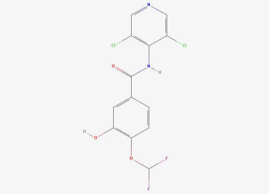 Two-dimensional chemical structure of Roflumilast Impurity DP-2 / Roflumilast Related Compound B, CAS 1391052-76-8