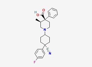 Two-dimensional chemical structure of Levocabastine EP Impurity I (Free Base), CAS 105452-52-6